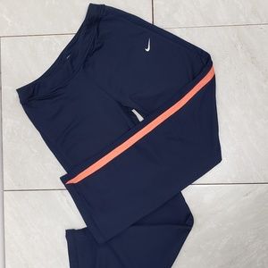 Nike Blue with Orange Stripes DriFit Pants